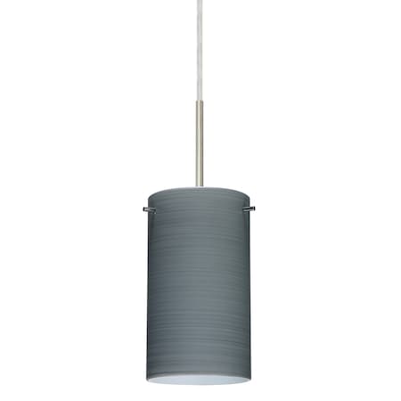 Besa Lighting Stilo 7 Cord Pendant, Titan, Satin Nickel Finish, 1x5W LED 1BT-4404TN-LED-SN